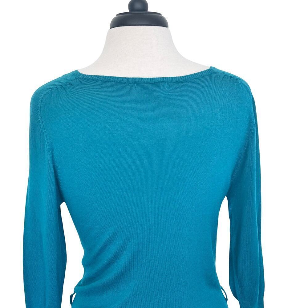 New VERTIGO PARIS Teal‎ Knit Sweater Midi Dress Long Sleeve Women's Sz M - Picture 11 of 14